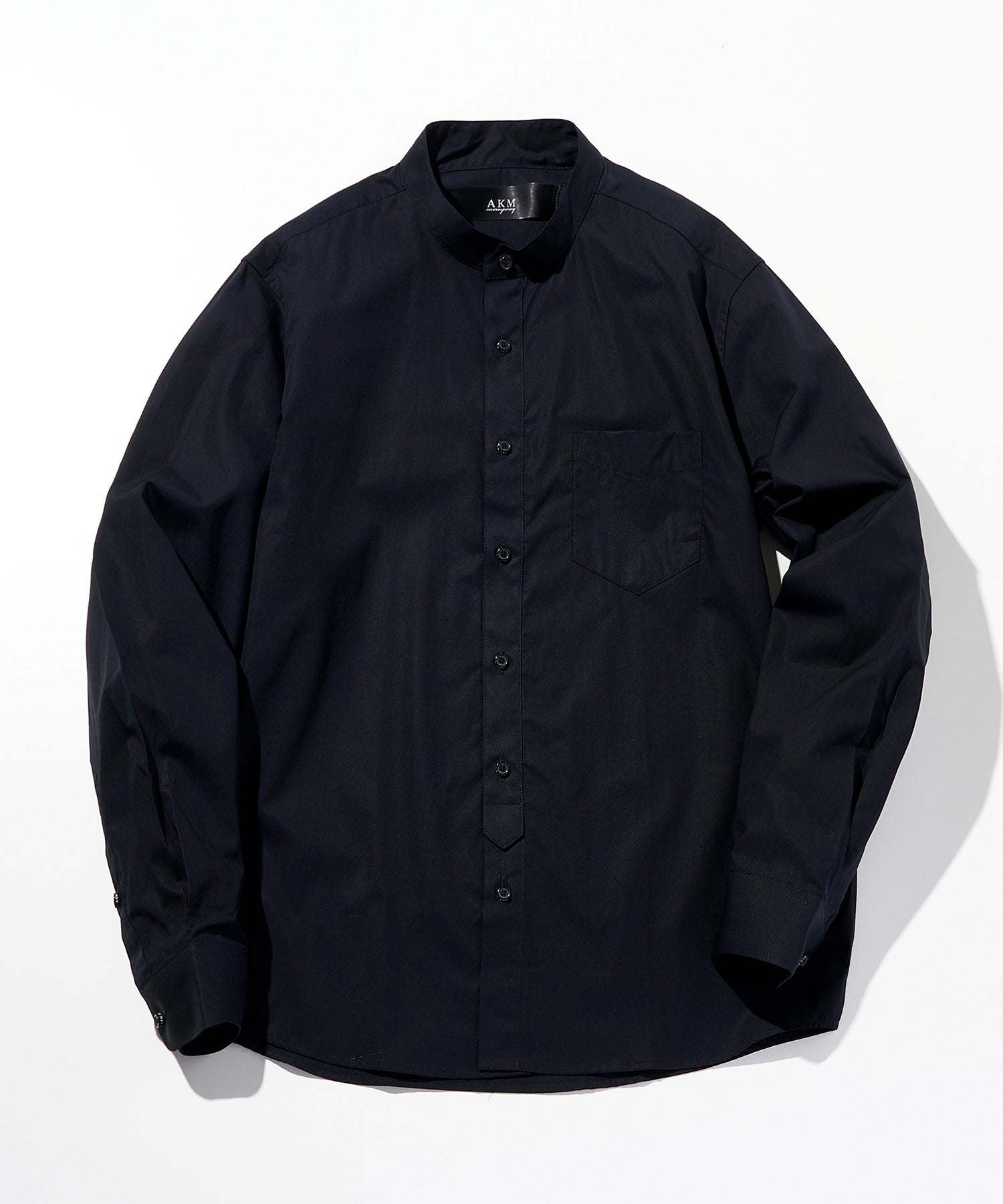 エイケイエムコンテンポラリー AKM Contemporary 【WEB・直営店限定】バンドカラー長袖シャツ （ブラック） ブラック