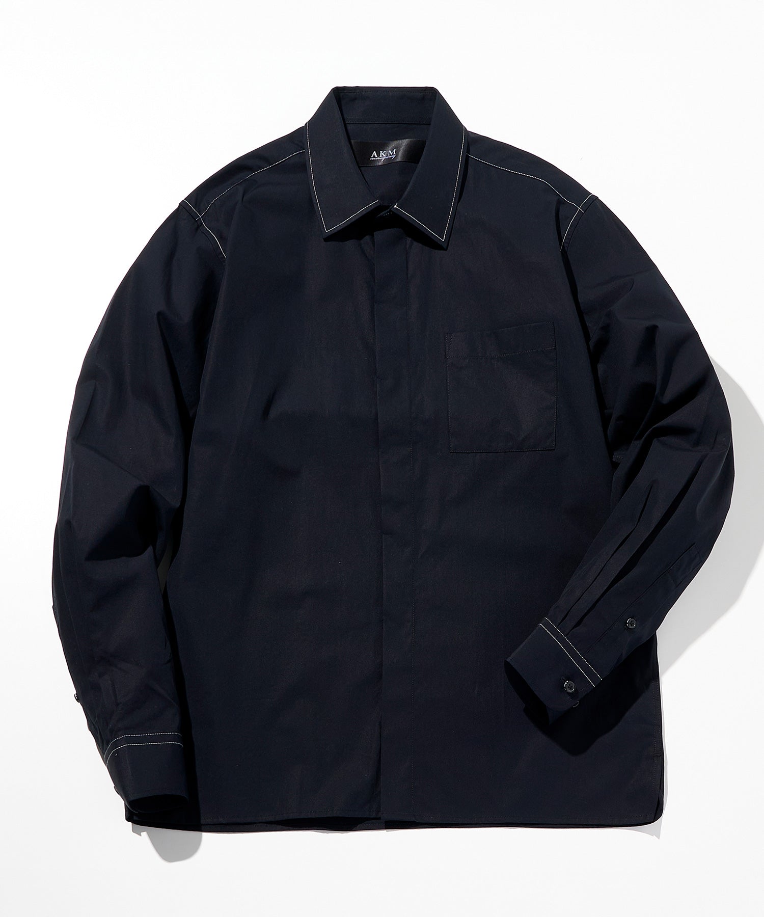 エイケイエムコンテンポラリー AKM Contemporary 【WEB・直営店限定】コントラストカラーステッチ長袖シャツ （ブラック） ブラック