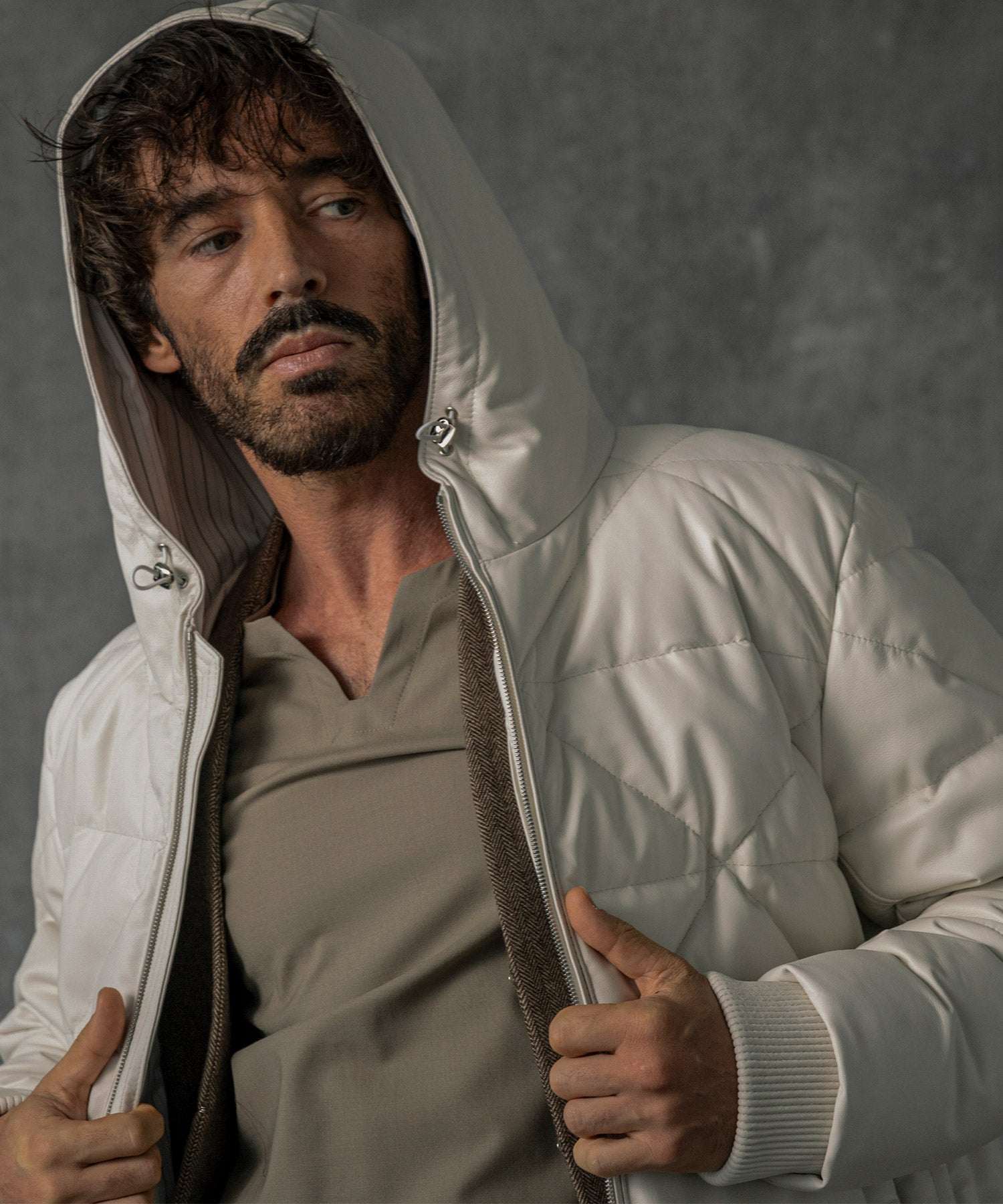 Carpe Diem C DIEM Quilted Leather Down Jacket