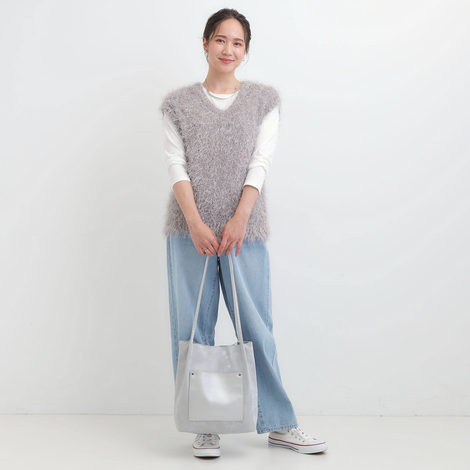 シューラルー SHOO・LA・RUE つまみハンドルトートバッグ （ベージュ(552)） ベージュ(552)