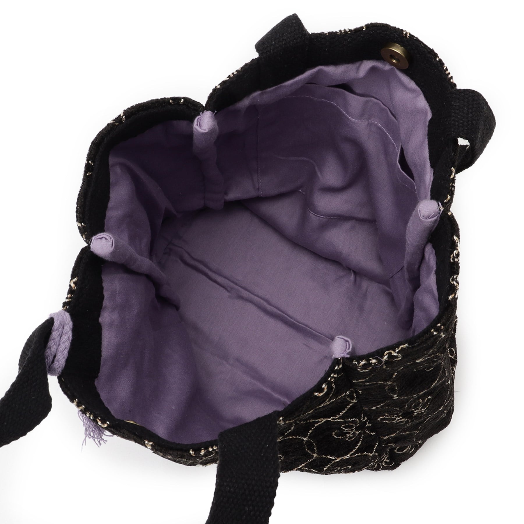 シューラルー SHOO・LA・RUE インド製ジャカードランチトートバッグ （ライトグレー(411)） ライトグレー(411)