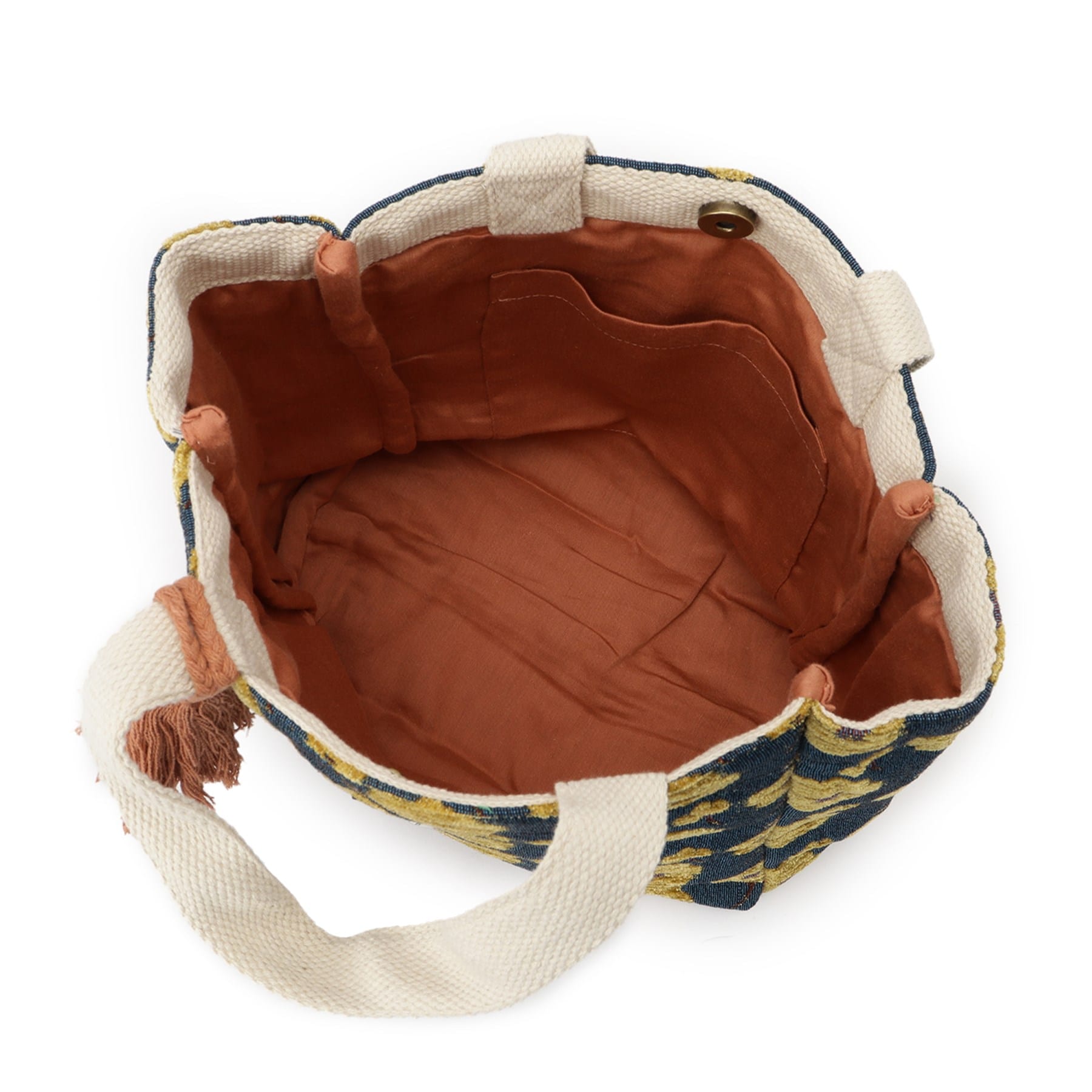 シューラルー SHOO・LA・RUE インド製ジャカードランチトートバッグ （ライトグレー(411)） ライトグレー(411)