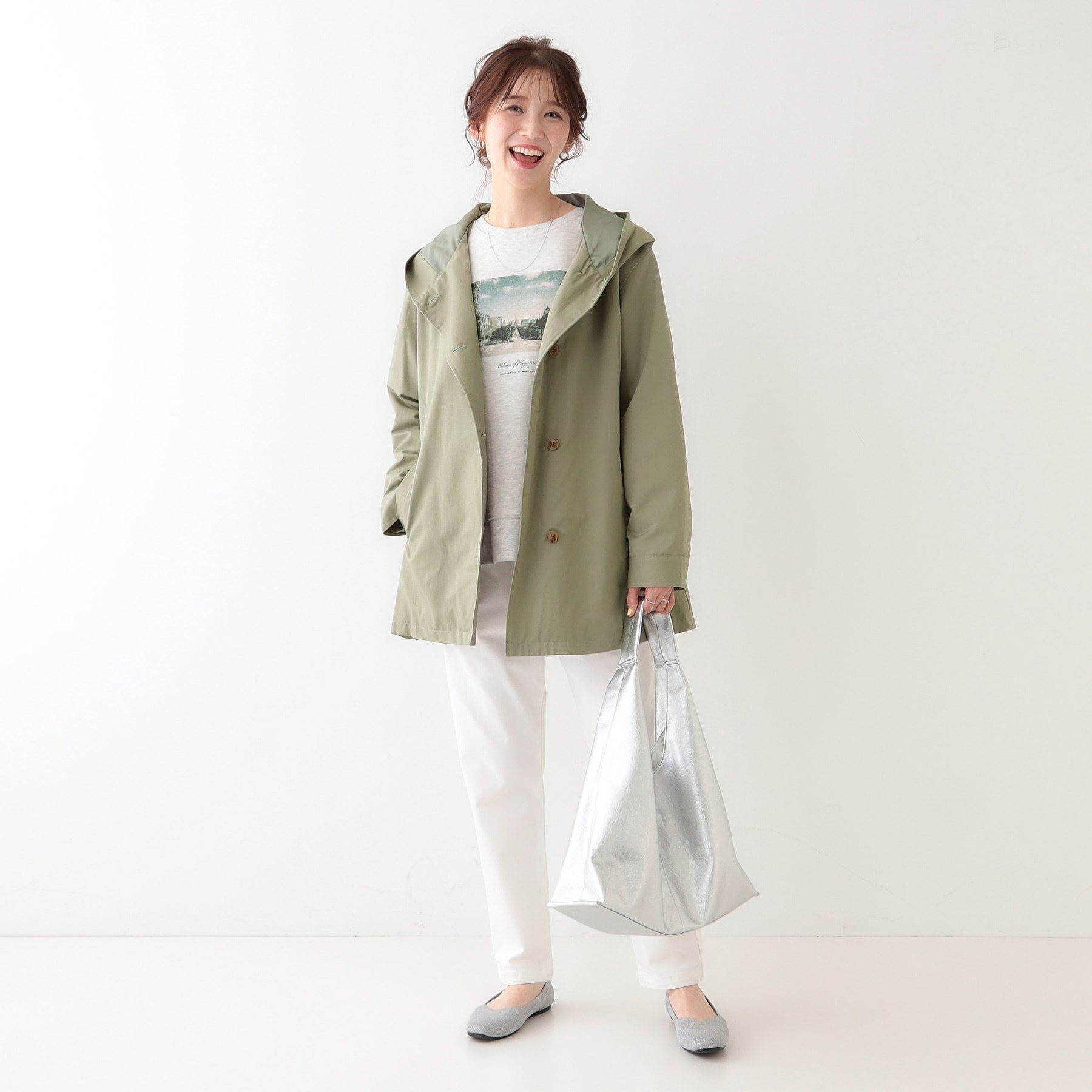 シューラルー SHOO・LA・RUE テントフーディーブルゾン