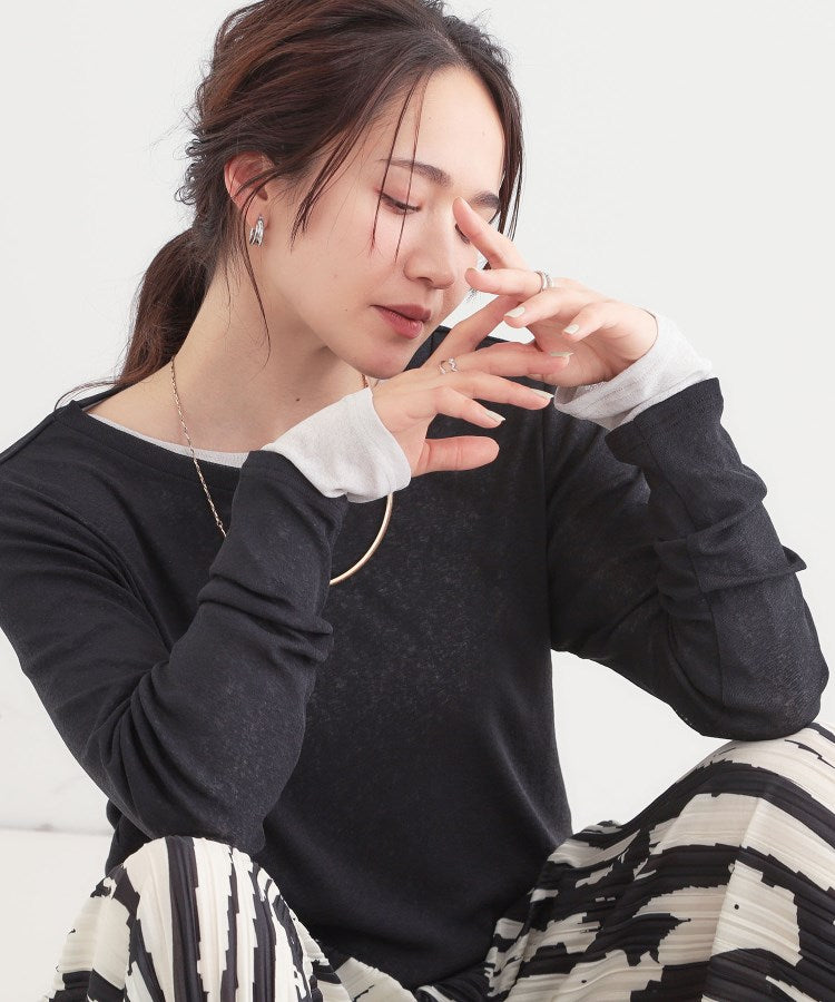 シューラルー SHOO・LA・RUE 1セットあると便利 シアーレイヤードロンTセット （ブラック(019)） ブラック(019)
