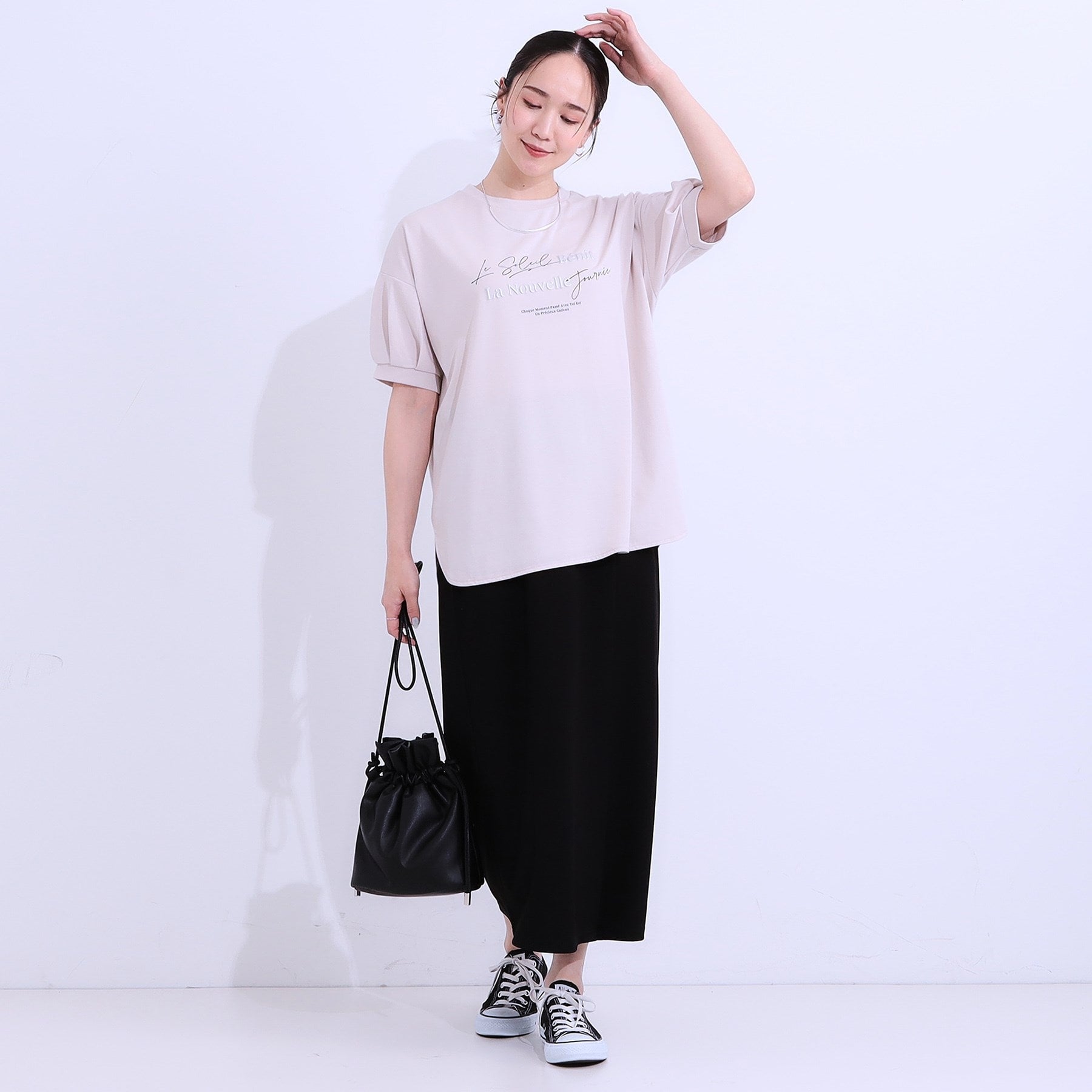 シューラルー SHOO・LA・RUE 【ひんやり／UVカット】ラメ発泡アソートTシャツ （パープル(081)） パープル(081)