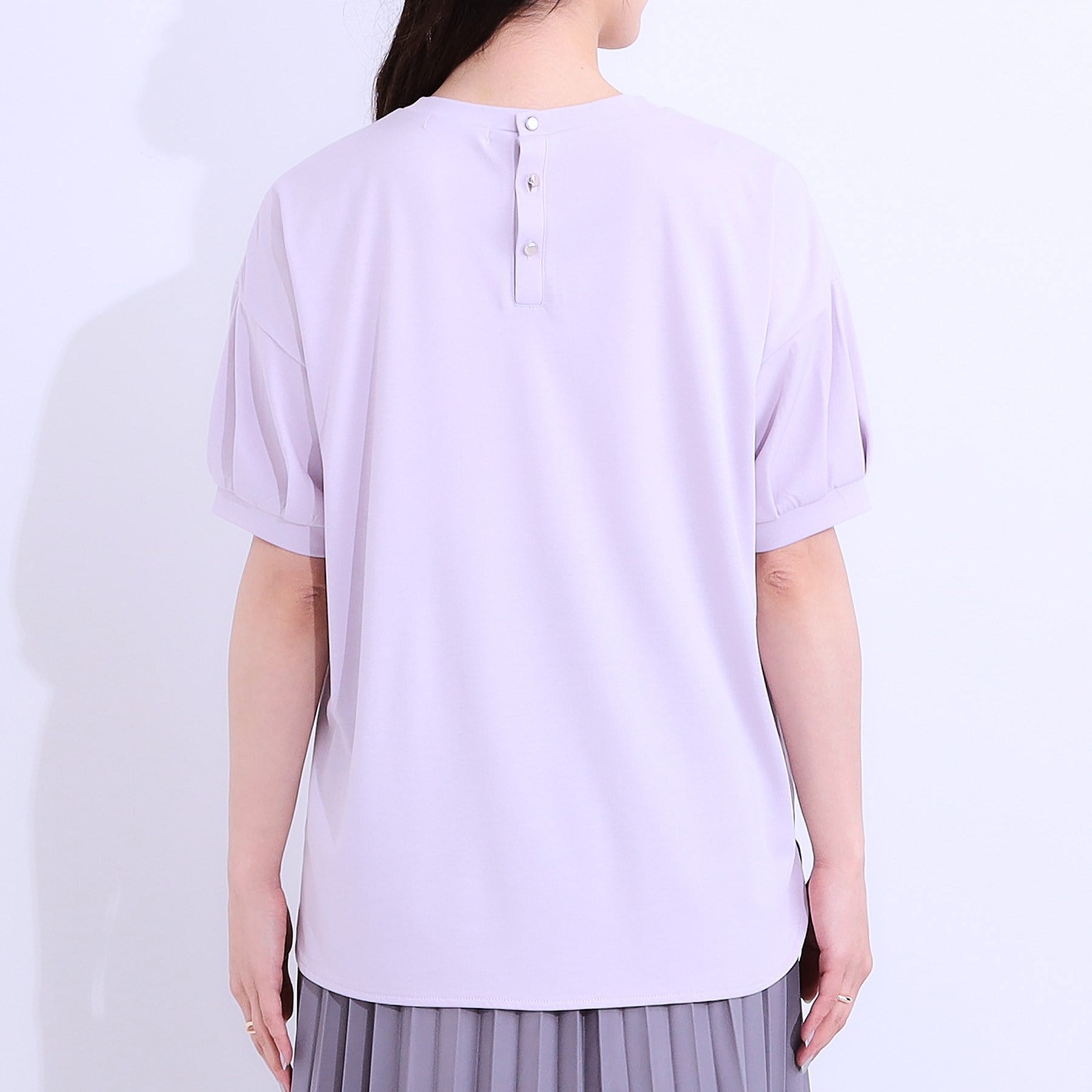 シューラルー SHOO・LA・RUE 【ひんやり／UVカット】ラメ発泡アソートTシャツ （パープル(081)） パープル(081)