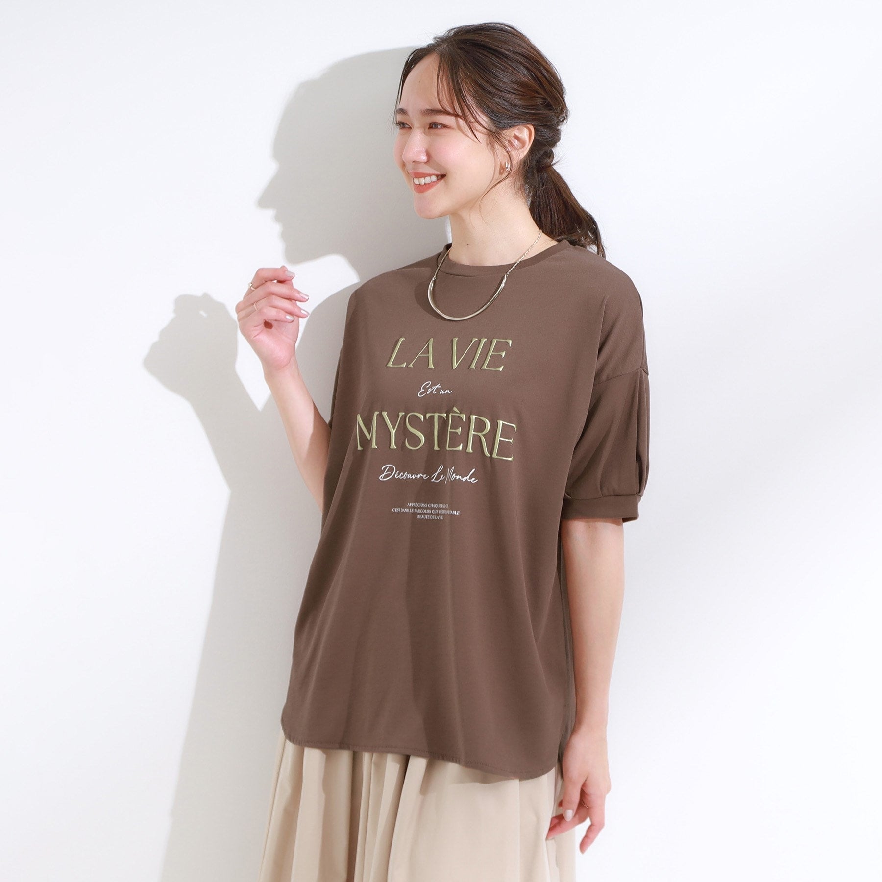 シューラルー SHOO・LA・RUE 【ひんやり／UVカット】ラメ発泡アソートTシャツ （パープル(081)） パープル(081)