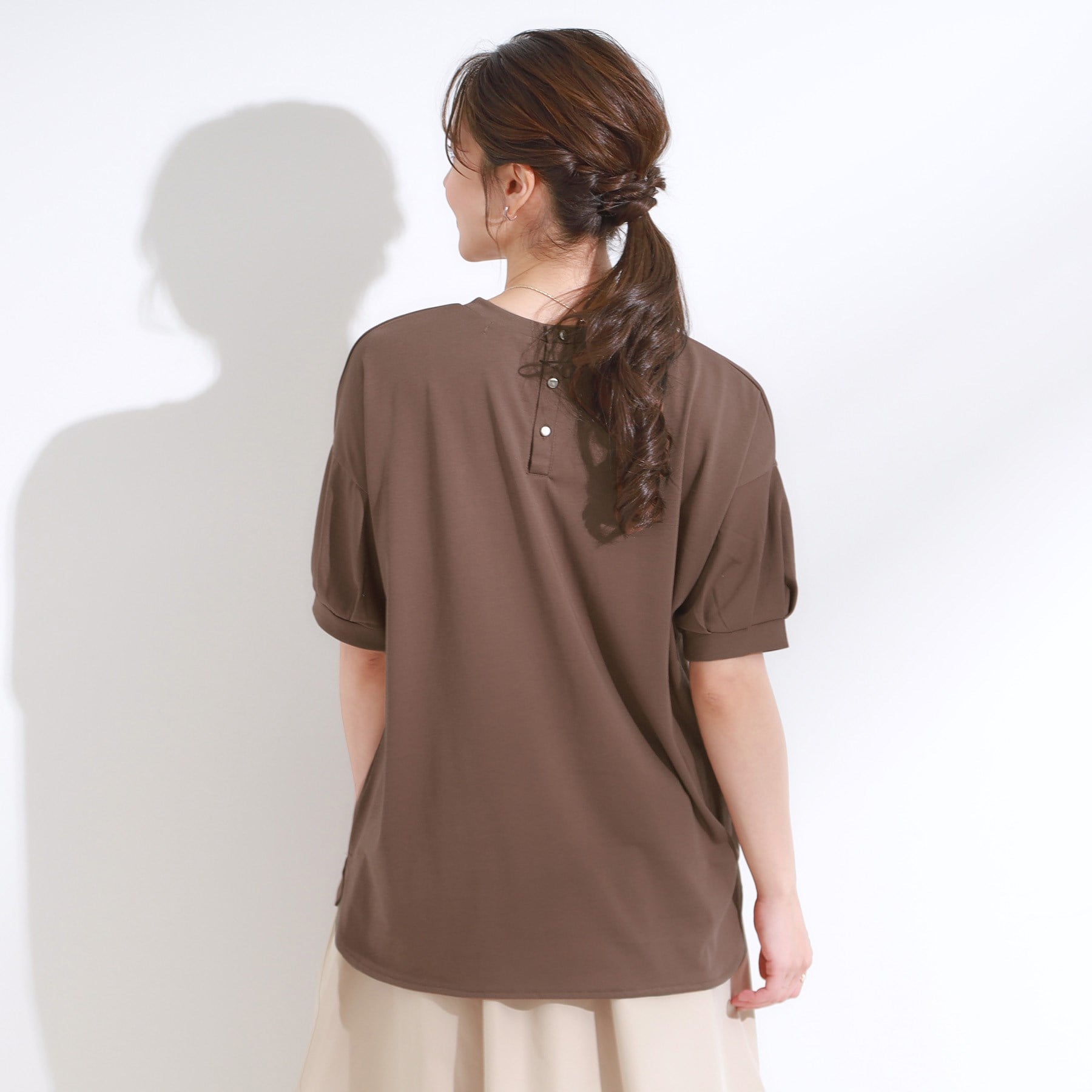 シューラルー SHOO・LA・RUE 【ひんやり／UVカット】ラメ発泡アソートTシャツ （パープル(081)） パープル(081)