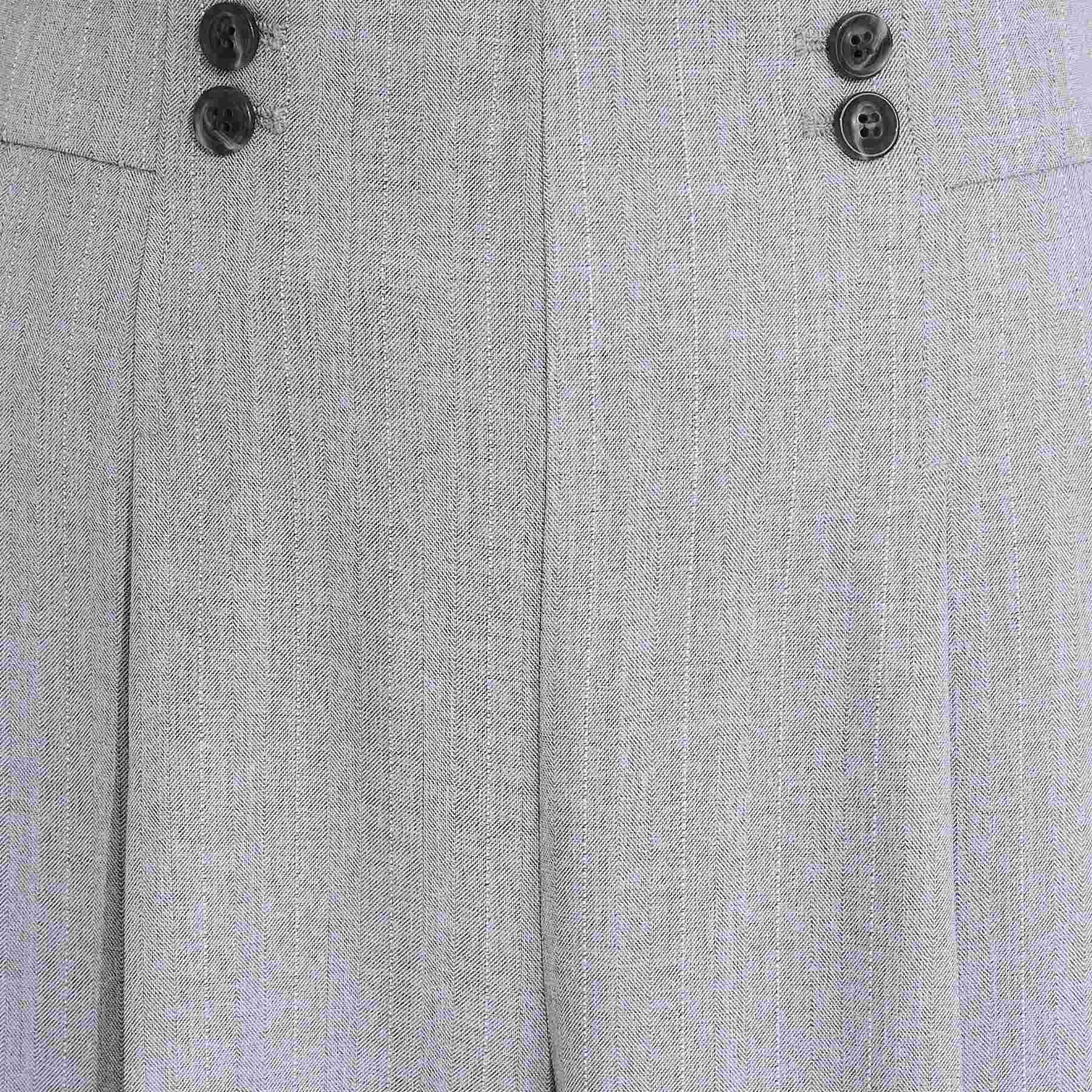 シューラルー SHOO・LA・RUE 【セットアップ可】麻調ストライプワイドパンツ （ブラック(019)） ブラック(019)