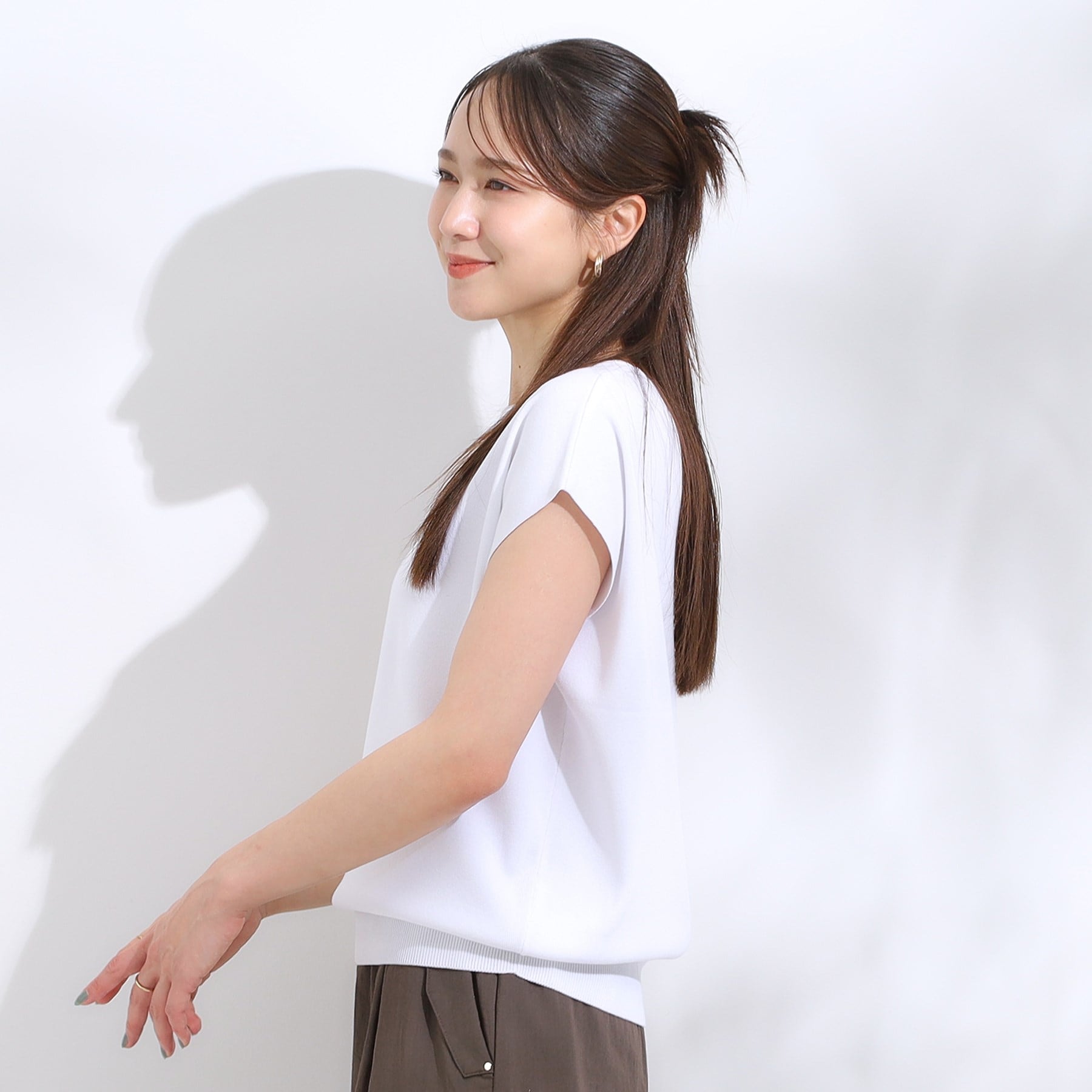 シューラルー SHOO・LA・RUE 【シューアイス/洗える】総針フレンチニット （ネイビー(094)） ネイビー(094)