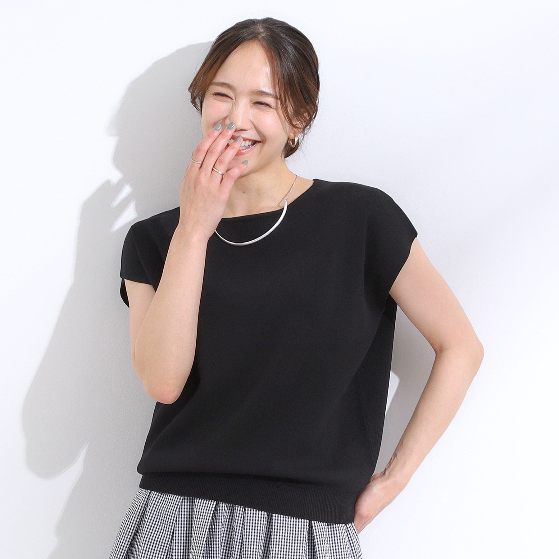 シューラルー SHOO・LA・RUE 【シューアイス/洗える】総針フレンチニット （ネイビー(094)） ネイビー(094)