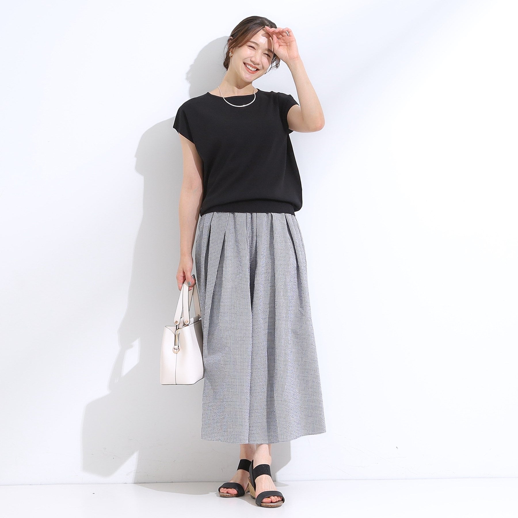 シューラルー SHOO・LA・RUE 【シューアイス/洗える】総針フレンチニット （ネイビー(094)） ネイビー(094)