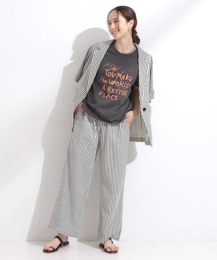 シューラルー SHOO･LA･RUE 【SーLL/ひんやり/汗ジミ軽減/UVカット】グラフィックアソートTシャツ （ライトピンク(870)） ライトピンク(870)