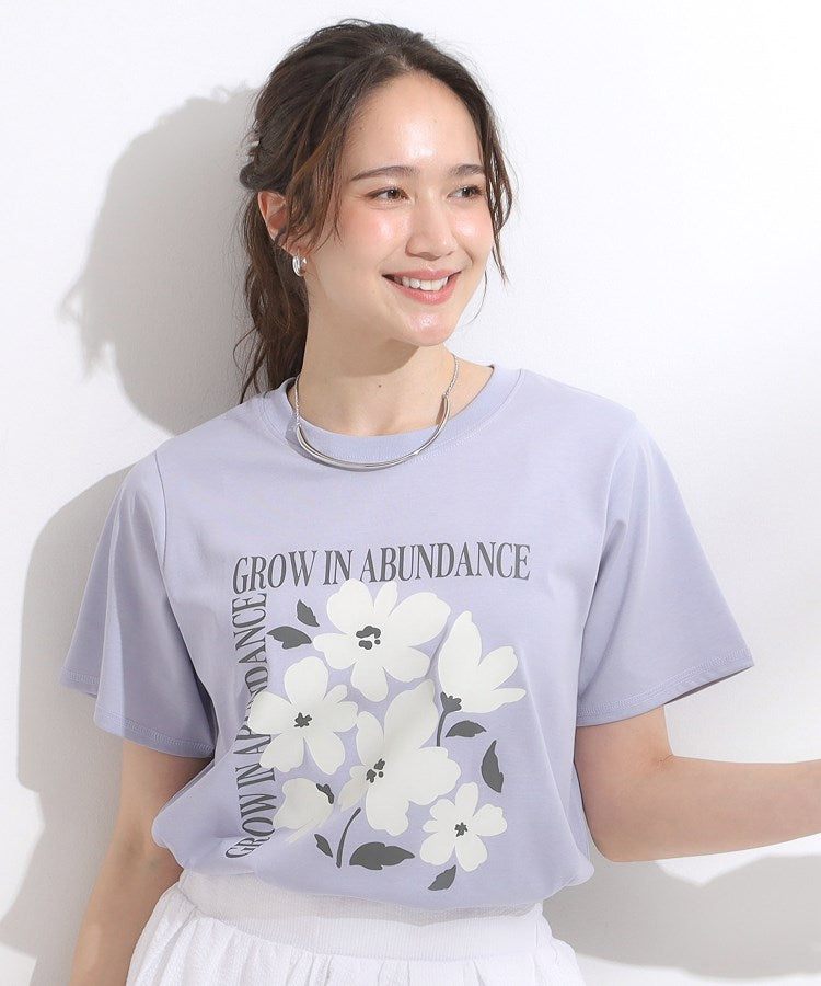 シューラルー SHOO･LA･RUE 【SーLL/ひんやり/汗ジミ軽減/UVカット】グラフィックアソートTシャツ （ライトピンク(870)） ライトピンク(870)