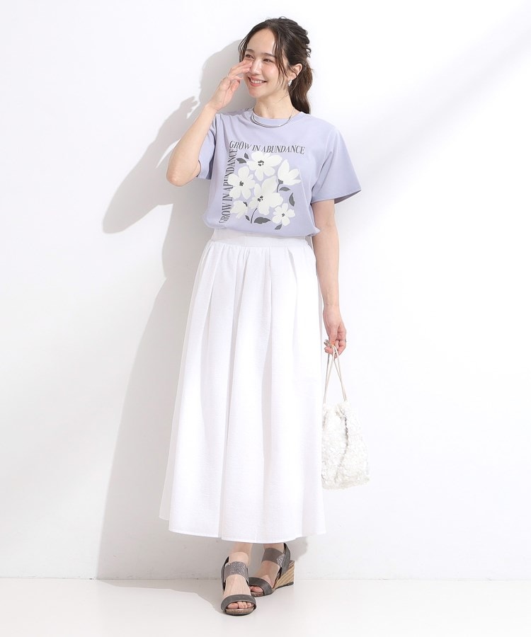 シューラルー SHOO･LA･RUE 【SーLL/ひんやり/汗ジミ軽減/UVカット】グラフィックアソートTシャツ （ライトピンク(870)） ライトピンク(870)