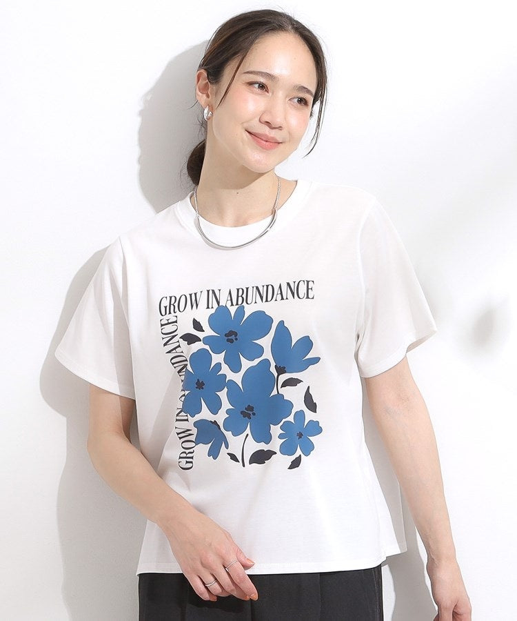 シューラルー SHOO･LA･RUE 【SーLL/ひんやり/汗ジミ軽減/UVカット】グラフィックアソートTシャツ （ライトピンク(870)） ライトピンク(870)