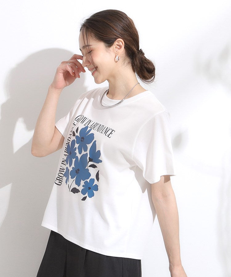 シューラルー SHOO･LA･RUE 【SーLL/ひんやり/汗ジミ軽減/UVカット】グラフィックアソートTシャツ （ライトピンク(870)） ライトピンク(870)