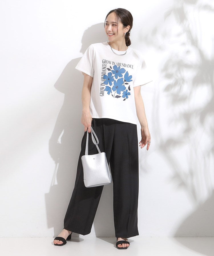 シューラルー SHOO･LA･RUE 【SーLL/ひんやり/汗ジミ軽減/UVカット】グラフィックアソートTシャツ （ライトピンク(870)） ライトピンク(870)