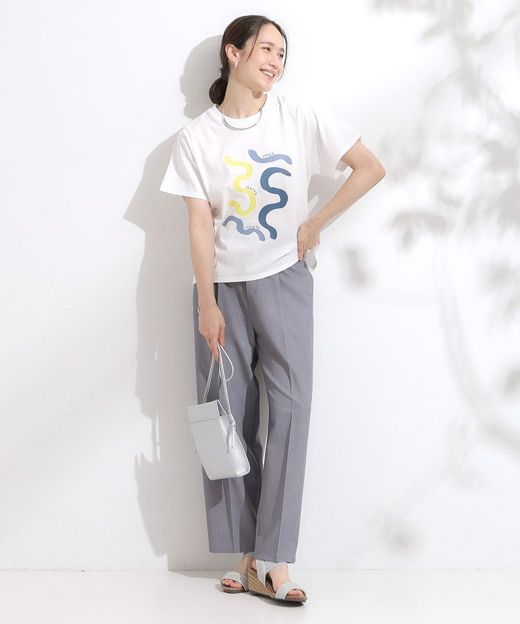 シューラルー SHOO･LA･RUE 【SーLL/ひんやり/汗ジミ軽減/UVカット】グラフィックアソートTシャツ （ライトピンク(870)） ライトピンク(870)