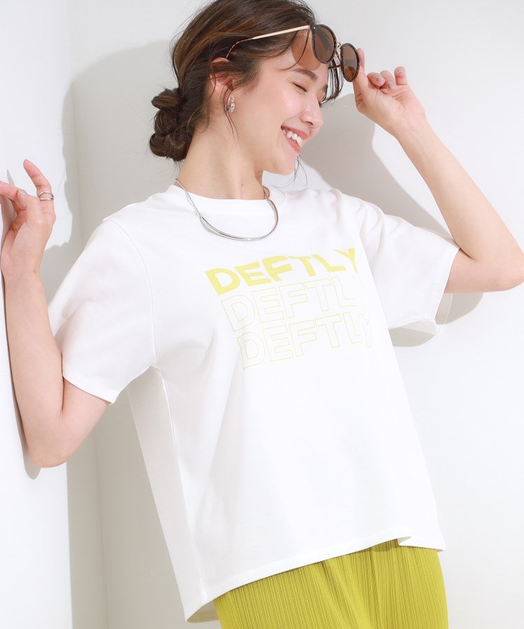 シューラルー SHOO･LA･RUE 【SーLL/ひんやり/汗ジミ軽減/UVカット】グラフィックアソートTシャツ （ホワイト(601)） ホワイト(601)