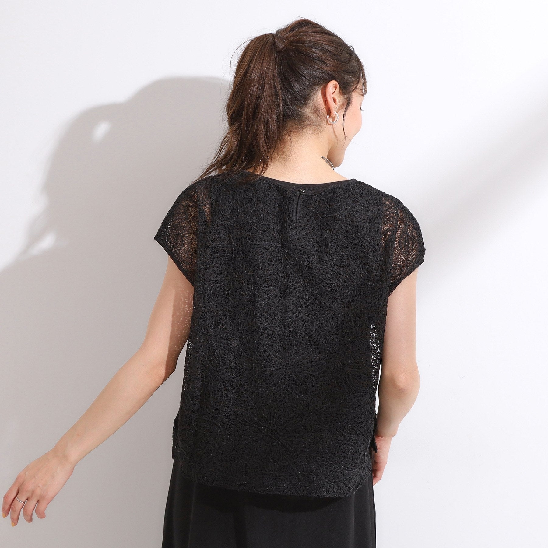 シューラルー SHOO・LA・RUE 【2点セット】刺繍レーストップス （アイボリー(004)） アイボリー(004)