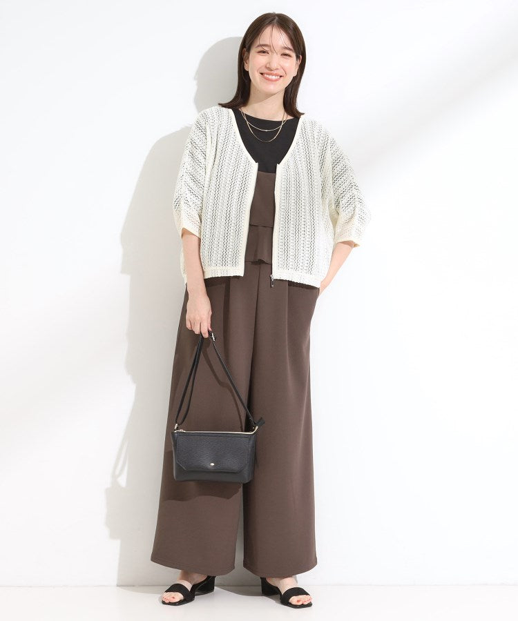 シューラルー SHOO･LA･RUE レーシィな素材感が涼やかなブルゾン （ブラウン(043)） ブラウン(043)