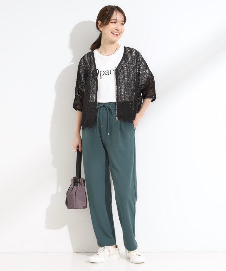 シューラルー SHOO･LA･RUE レーシィな素材感が涼やかなブルゾン （ブラウン(043)） ブラウン(043)