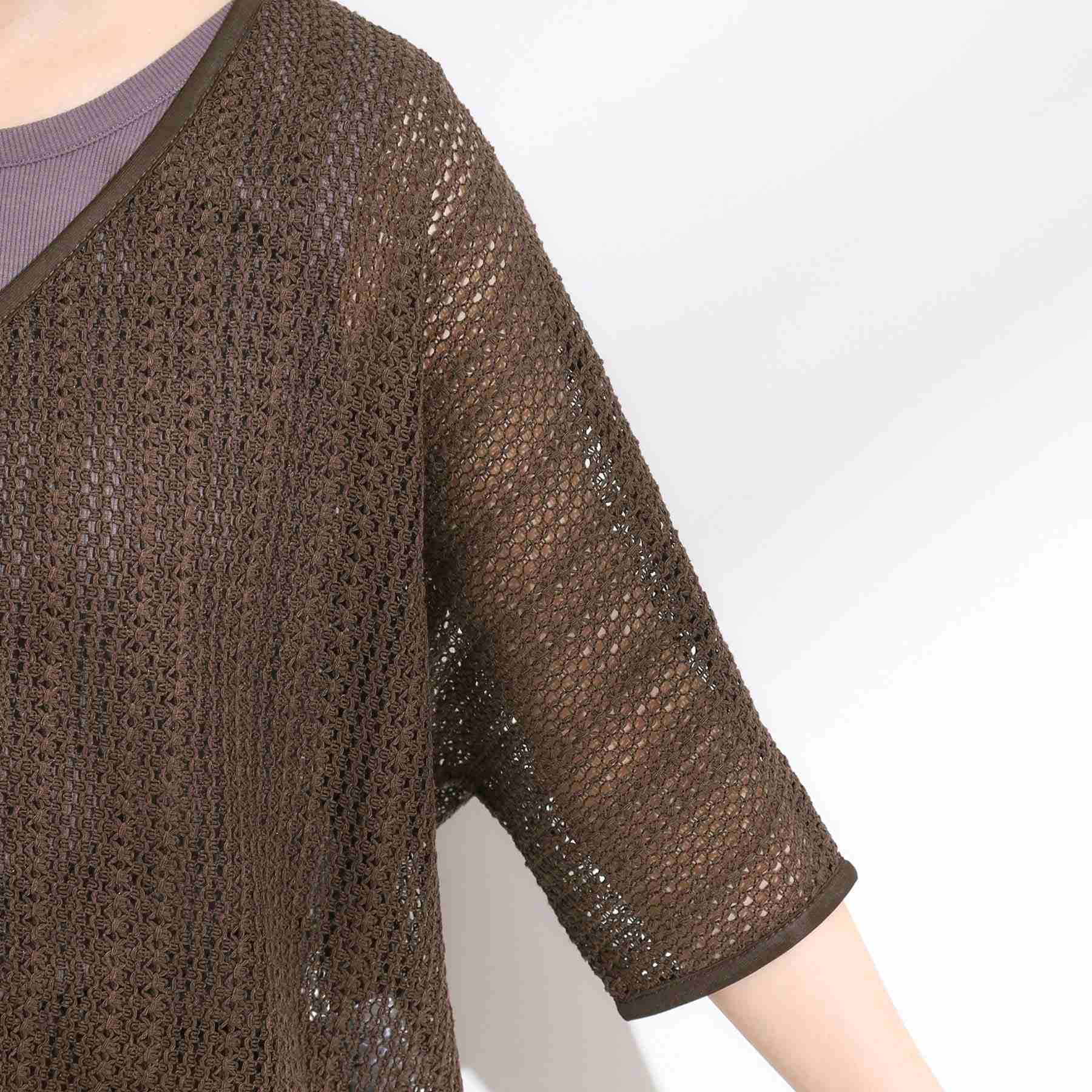 シューラルー SHOO・LA・RUE レーシィな素材感が涼やかなブルゾン （ブラウン(043)） ブラウン(043)