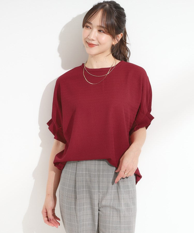 シューラルー SHOO･LA･RUE さらさら袖口タックトップス （ブラック(019)） ブラック(019)