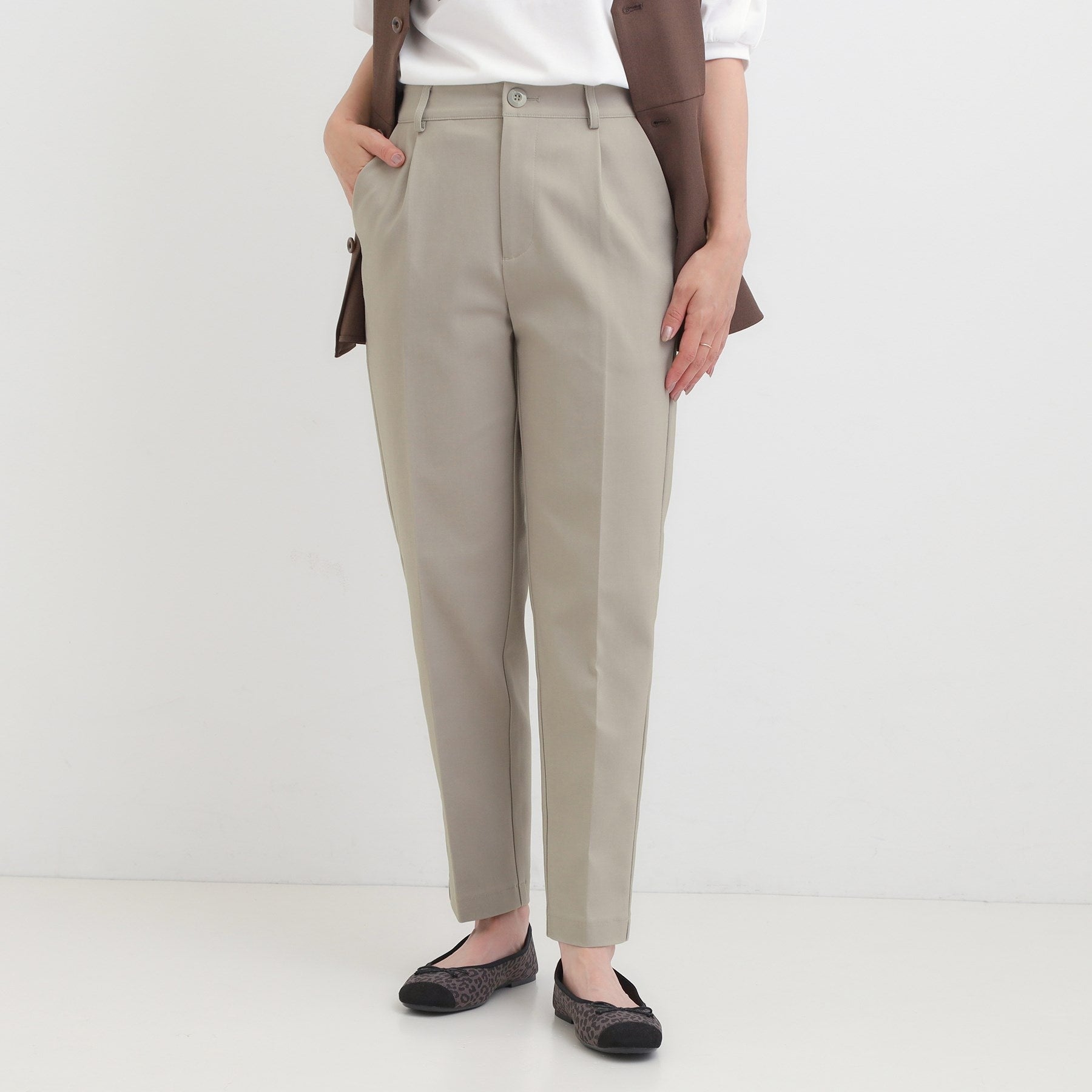 シューラルー SHOO・LA・RUE 【洗える/S-3L/美脚シルエット】ソフトスティックパンツ （ブルー(092)） ブルー(092)