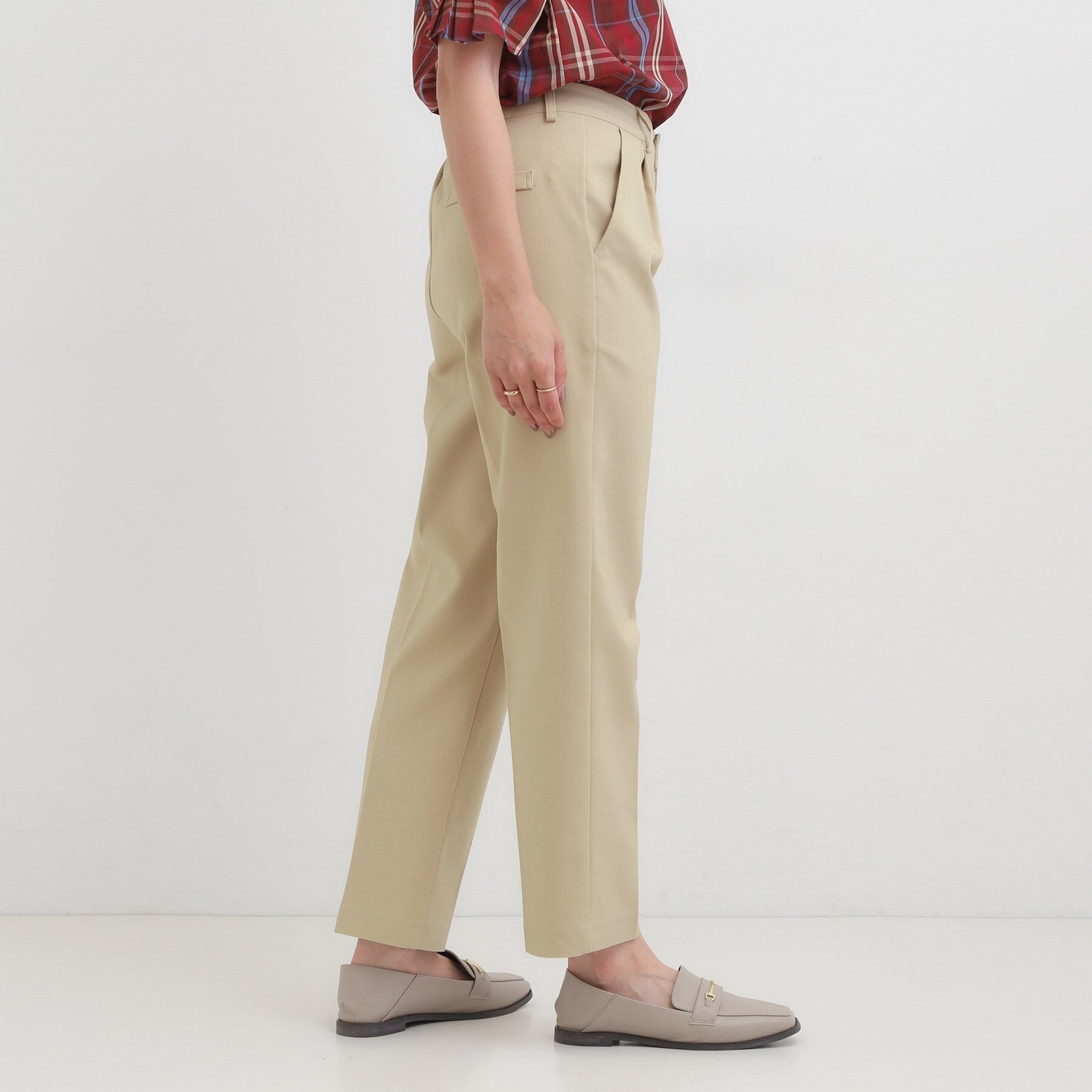 シューラルー SHOO・LA・RUE 【洗える/S-3L/美脚シルエット】ソフトスティックパンツ （ブルー(092)） ブルー(092)