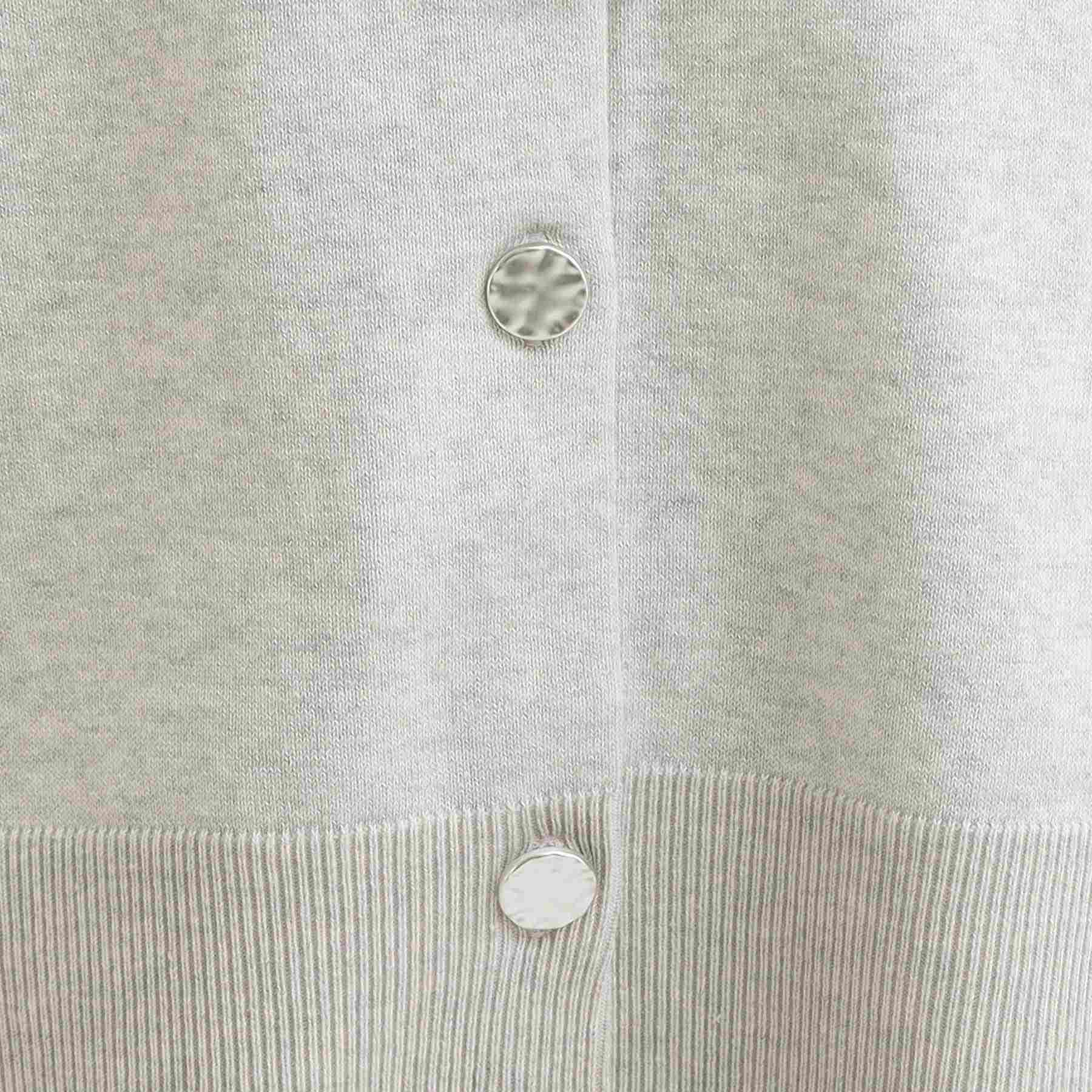 シューラルー SHOO・LA・RUE スウェットライク キーネックカーディガン （グリーン(022)） グリーン(022)