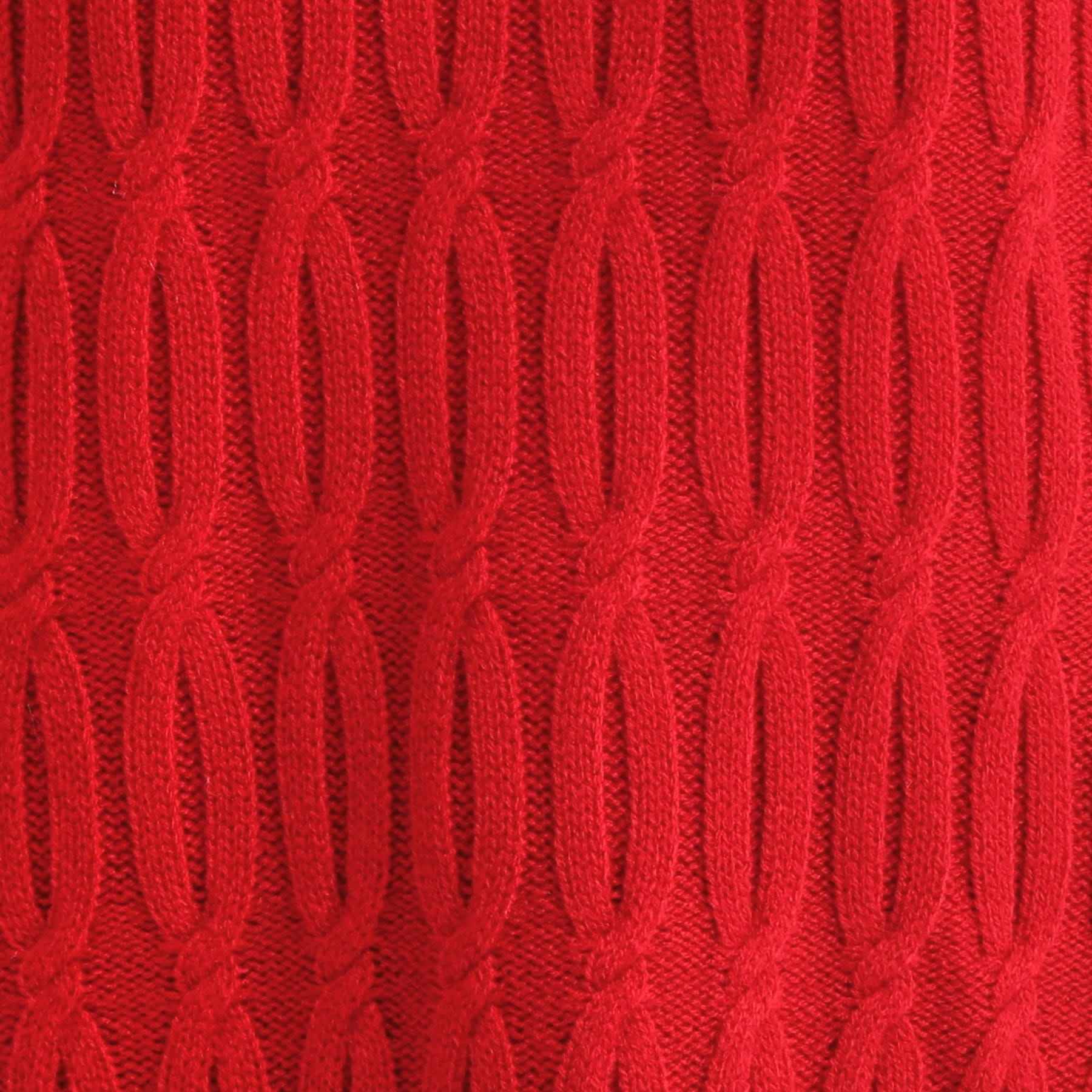 シューラルー SHOO・LA・RUE 【洗える／毛玉レス】シンプルケーブル柄ニット （レッド(062)） レッド(062)