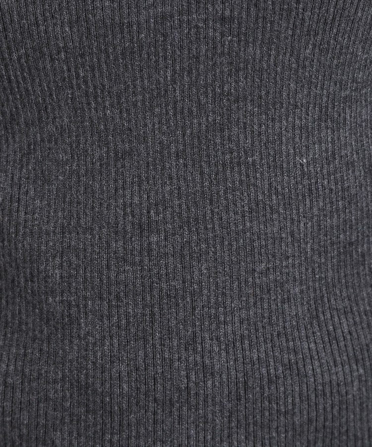 シューラルー SHOO･LA･RUE 【洗濯機可】ちくちくしにくい やわらかリブハイネックニット （チャコールグレー(014)） チャコールグレー(014)