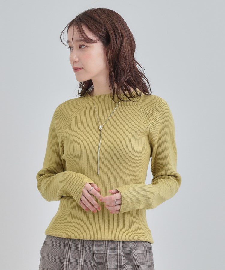 シューラルー SHOO･LA･RUE 【洗濯機可】ちくちくしにくい やわらかリブハイネックニット （チャコールグレー(014)） チャコールグレー(014)