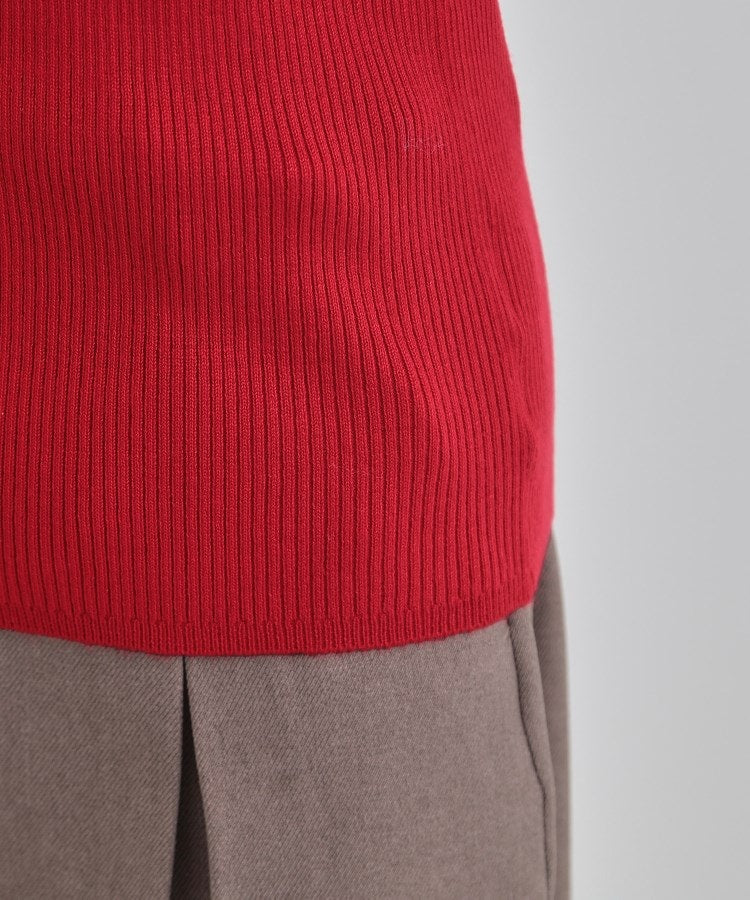 シューラルー SHOO･LA･RUE 【洗濯機可】ちくちくしにくい やわらかリブハイネックニット （チャコールグレー(014)） チャコールグレー(014)