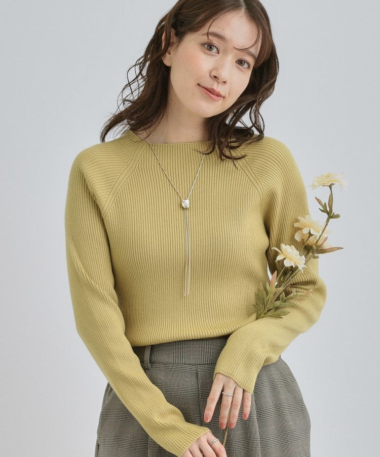 シューラルー SHOO･LA･RUE 【洗濯機可】ちくちくしにくい やわらかリブハイネックニット （チャコールグレー(014)） チャコールグレー(014)