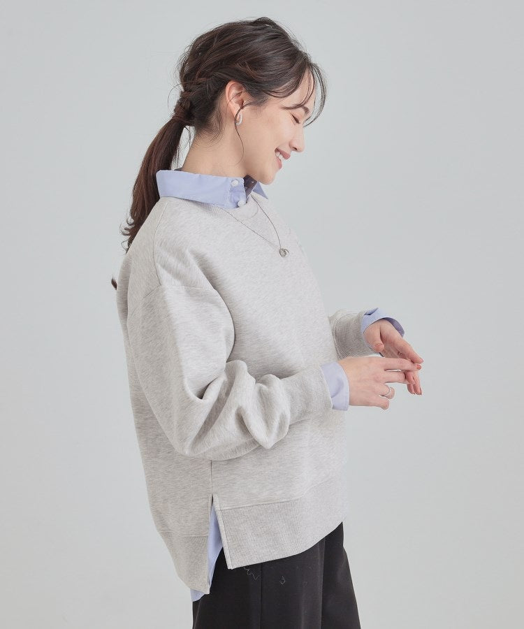 シューラルー SHOO･LA･RUE 【あったか】ガゼット付き裏起毛スウェット （レッド(063)） レッド(063)
