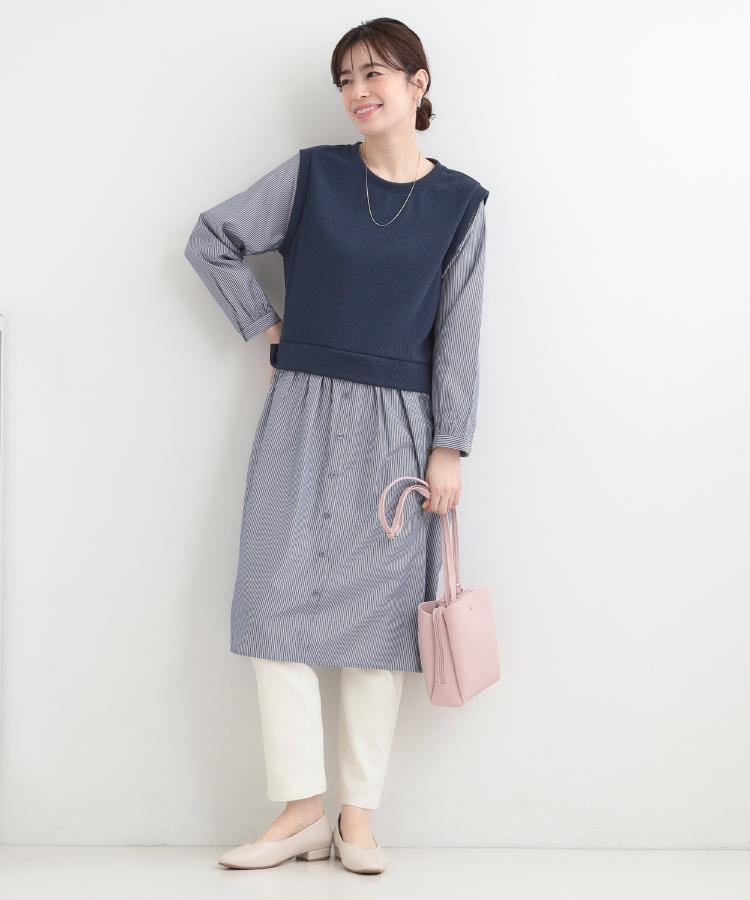 シューラルー SHOO･LA･RUE 【SHOO・LA・RUE DENIM】テーパードパンツ （ネイビー(094)） ネイビー(094)
