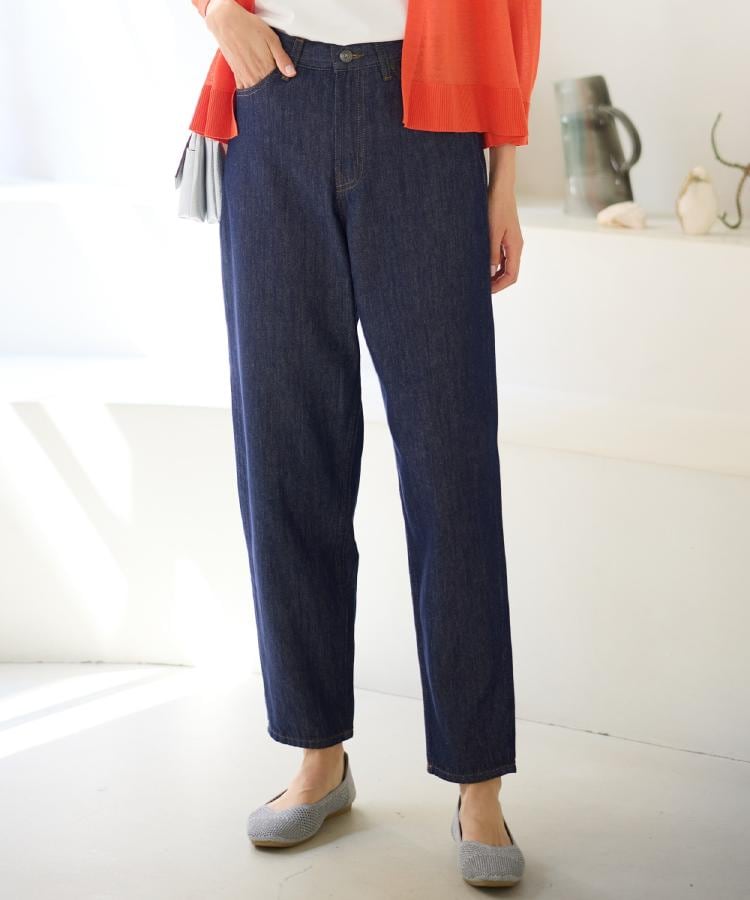 シューラルー SHOO･LA･RUE 【SHOO・LA・RUE DENIM】テーパードパンツ （ネイビー(094)） ネイビー(094)