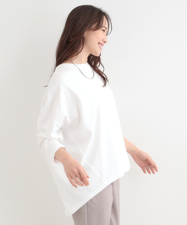 シューラルー SHOO･LA･RUE 【接触冷感、UVカット、抗菌防臭】スムース 前振りゆるトップス （ピンク(073)） ピンク(073)