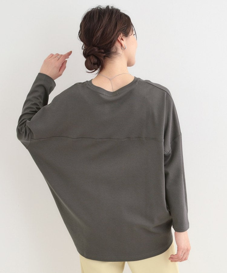 シューラルー SHOO･LA･RUE 【接触冷感、UVカット、抗菌防臭】スムース 前振りゆるトップス （ピンク(073)） ピンク(073)