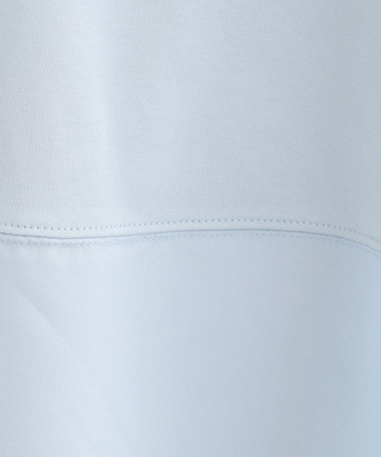 シューラルー SHOO･LA･RUE 【接触冷感、UVカット、抗菌防臭】スムース 裾布帛切り替え （サックスブルー(090)） サックスブルー(090)