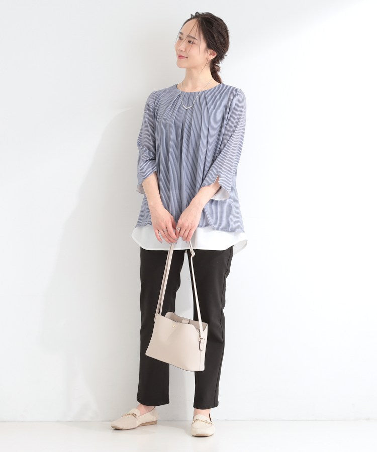 シューラルー SHOO･LA･RUE スラブレイヤードトップス （ネイビー(094)） ネイビー(094)