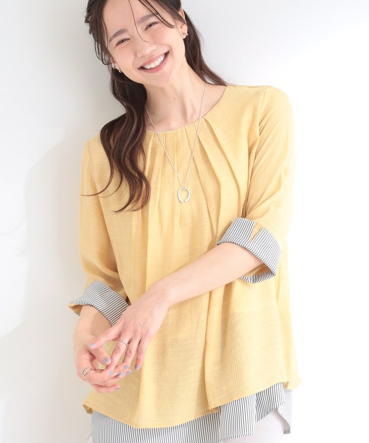 シューラルー SHOO･LA･RUE スラブレイヤードトップス （イエロー(031)） イエロー(031)