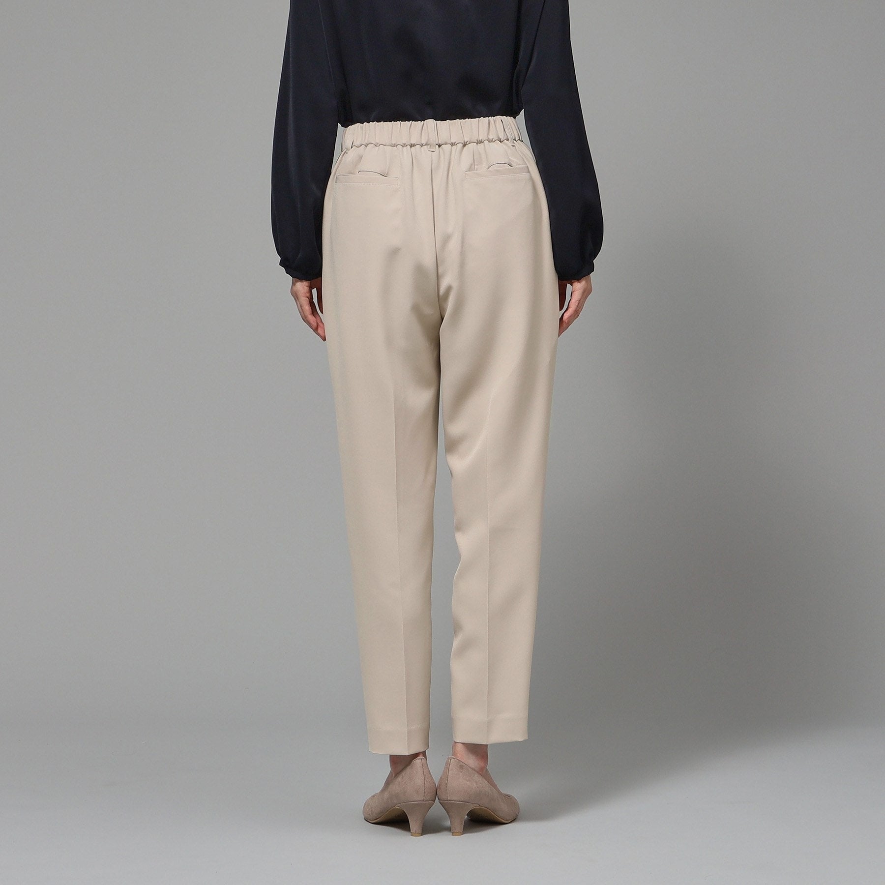 SHOO・LA・RUE Double Cross Pull-On Tapered Pants