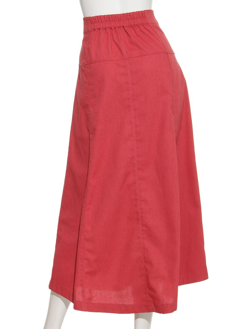 シューラルー SHOO・LA・RUE 前ボタン切り替えAラインスカート （ピンク） ピンク