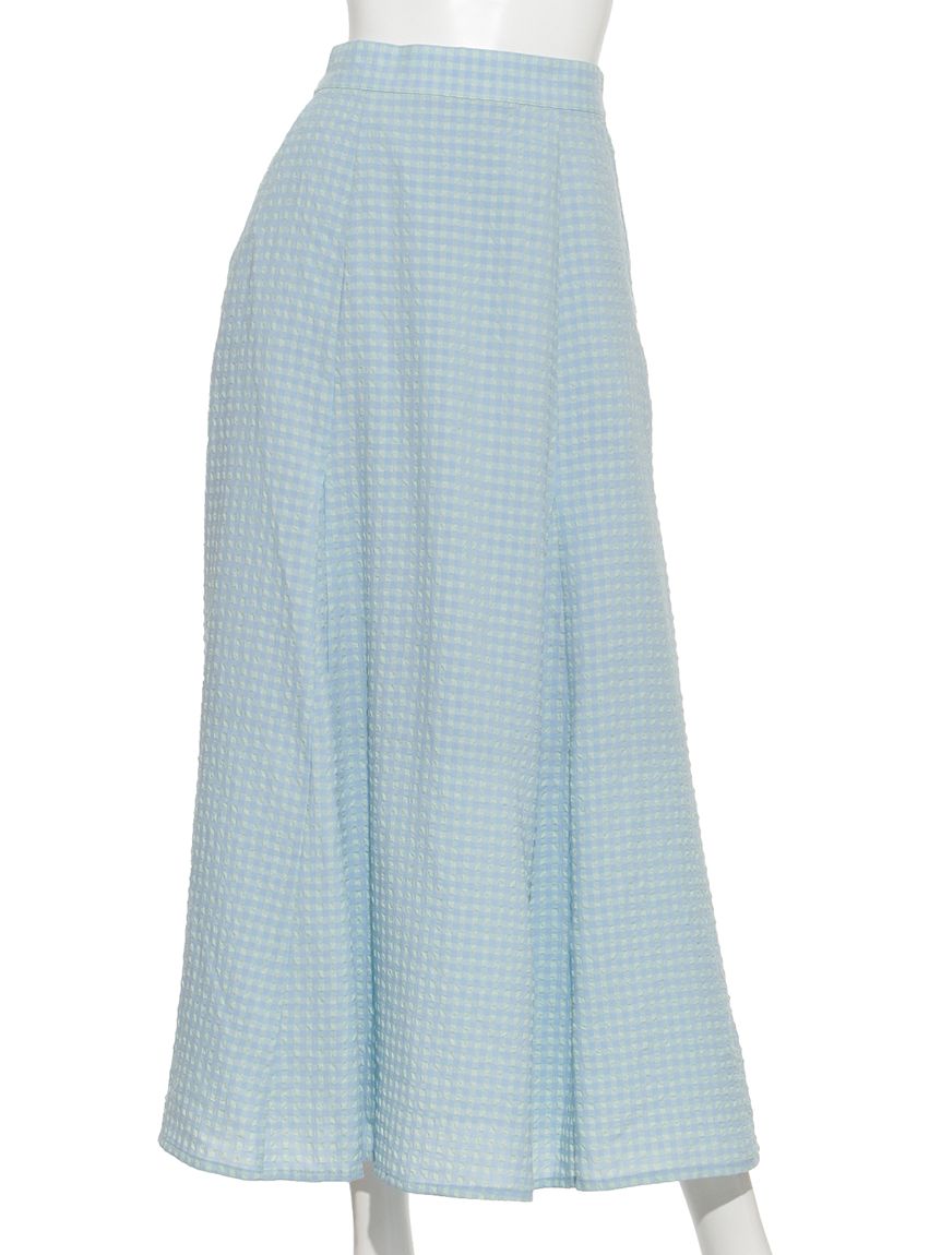 シューラルー SHOO・LA・RUE ギンガムチェックマーメイドスカート （ブルー） ブルー