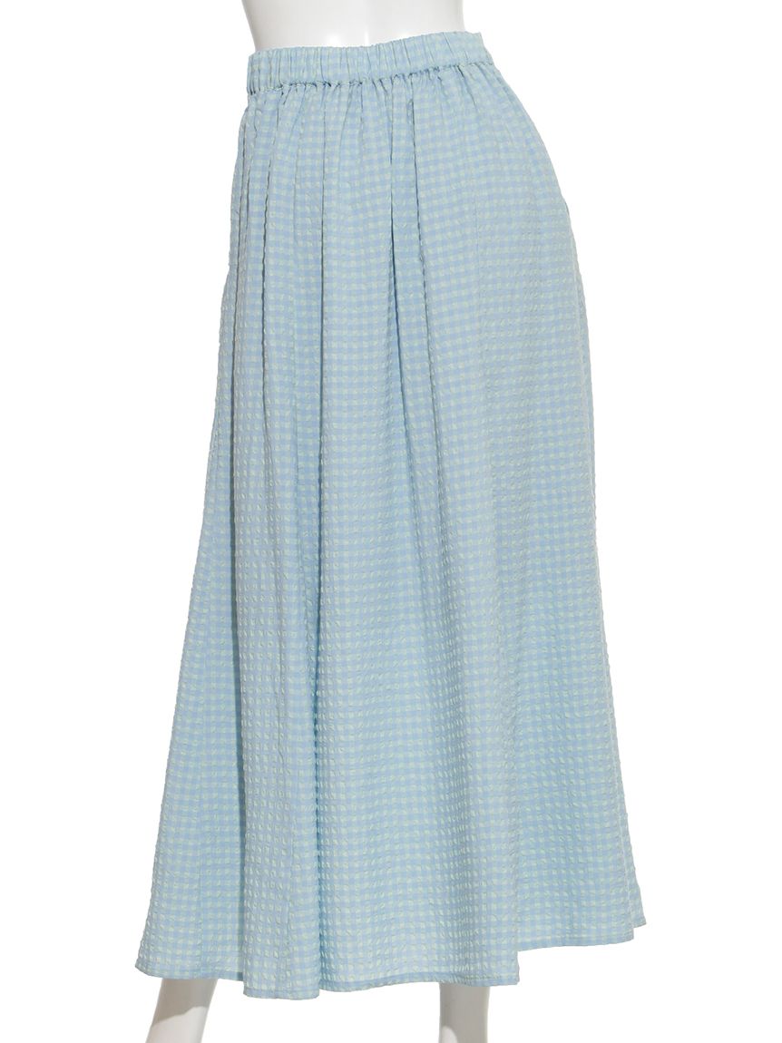 シューラルー SHOO・LA・RUE ギンガムチェックマーメイドスカート （ブルー） ブルー