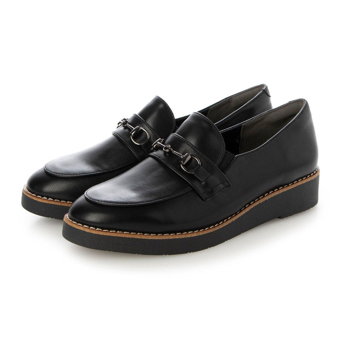 Shutte　厚底 ビットローファー　ST-171,BLK